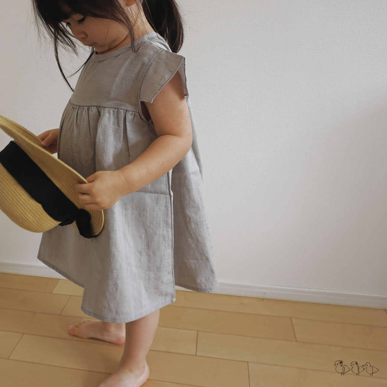 Ori Shop シンプルでおしゃれな子供服 バックリボンワンピース S Xl 韓国子供服 海外子供服